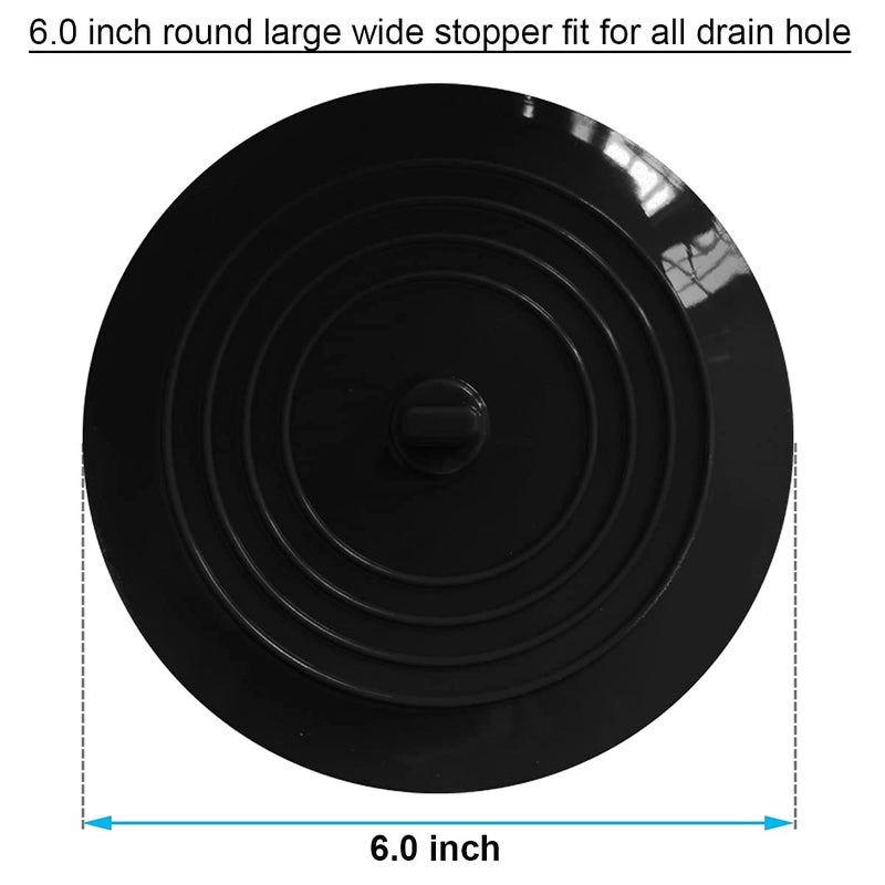 Seatery 4PCS Kitchen Sink Stopper Strainer, 6 Inch Round Large Silicone Sink Drain Cover Plug, Water Stopper, 4.5 Inch Stainless Steel Sink Strainer, Food Scraps Catcher for Kitchen - Image 4
